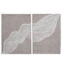 Grey Wool and Silk Handmade Wall Art Panel 6X4 Feet
