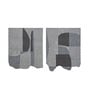 Grey Wool and Silk Handmade Wall Art Panel 4x2 Feet