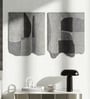 Grey Wool and Silk Handmade Wall Art Panel 4x2 Feet