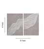 Grey Wool and Silk Handmade Wall Art Panel 6X4 Feet