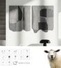 Grey Wool and Silk Handmade Wall Art Panel 4x2 Feet