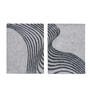 Grey Wool and Silk Handmade Wall Art Panel 4x2 Feet
