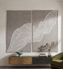 Grey Wool and Silk Handmade Wall Art Panel 6X4 Feet