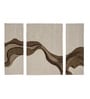 Grey And Brown Wool Handmade Wall Art Panel 4x2 Feet