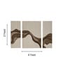 Grey And Brown Wool Handmade Wall Art Panel 4x2 Feet