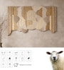 Beige Wool Handmade Wall Art Panel 4x2 Feet