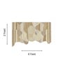 Beige Wool Handmade Wall Art Panel 4x2 Feet