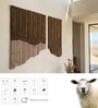 Brown Wool Handmade Wall Art Panel 4x2 Feet