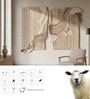 Beige Wool Handmade Wall Art Panel 6X4 Feet