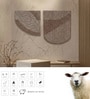 Cream And Grey Wool Handmade Wall Art Panel 4x2 Feet