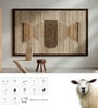 Beige Wool Handmade Wall Art Panel 4x2 Feet