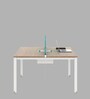 Workstation In Persian With Divider Walnut Finish