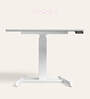 Workout Metal Height Adjustable Desk in Frosty White Finish