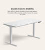 Workout Metal Height Adjustable Desk in Frosty White Finish