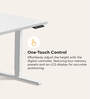 Workout Metal Height Adjustable Desk in Frosty White Finish