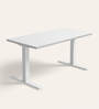 Workout Metal Height Adjustable Desk in Frosty White Finish