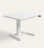 Workout Metal Height Adjustable Desk in Frosty White Finish
