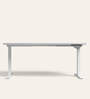 Workout Metal Height Adjustable Desk in Frosty White Finish