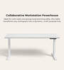 Workout Metal Height Adjustable Desk in Frosty White Finish