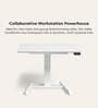 Workout Metal Height Adjustable Desk in Frosty White Finish