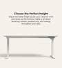 Workout Metal Height Adjustable Desk in Frosty White Finish