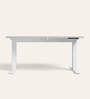 Workout Metal Height Adjustable Desk in Frosty White Finish