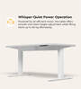 Workout Metal Height Adjustable Desk in Frosty White Finish