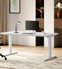 Workout Metal Height Adjustable Desk in Frosty White Finish