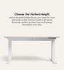 Workout Metal Height Adjustable Desk in Frosty White Finish