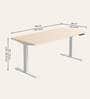 Workout Metal Height Adjustable Desk in Highland Finish