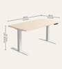 Workout Metal Height Adjustable Desk in Highland Finish