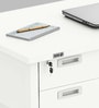 Workstation In Everest White Finish With Drawers