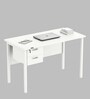 Workstation In Everest White Finish With Drawers