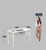 Workstation In Everest White Finish With Drawers
