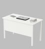 Workstation In Everest White Finish With Drawers