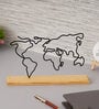 World Map Metal Sculpture