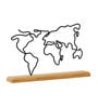 World Map Metal Sculpture