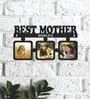 Worlds Best Mother 3 Photo Square DIY Wooden 12 X 7 inch Wall Photo Frames