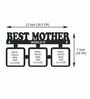 Worlds Best Mother 3 Photo Square DIY Wooden 12 X 7 inch Wall Photo Frames