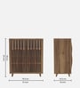 Wotan Shoe Cabinet in Natural Walnut Finish
