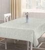 Woven Design White (72x52) Cotton Blend Table Cover