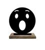Wow Empji Black Mango Wood & Iron Showpiece
