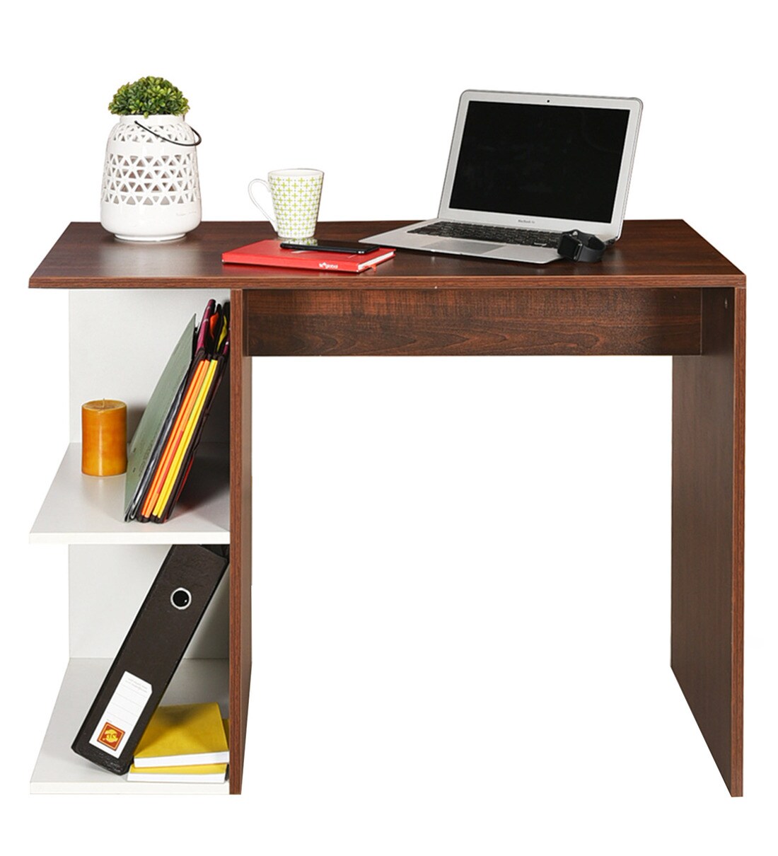 Buy Riviera Writing Table in Walnut Finish by Comfold Online Modern