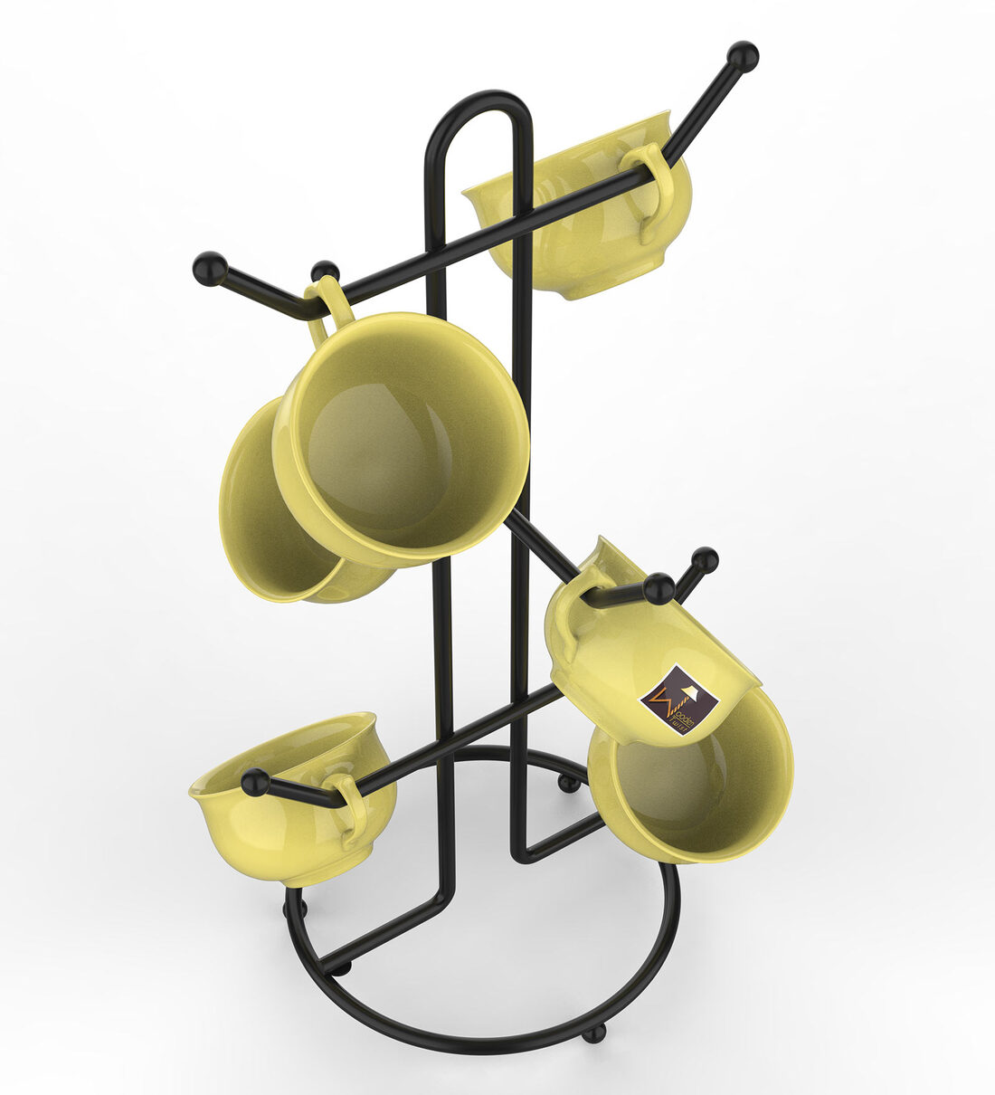 Buy Wrought Iron Tea Cup Stand Holder By Wooden Twist Online Kitchen