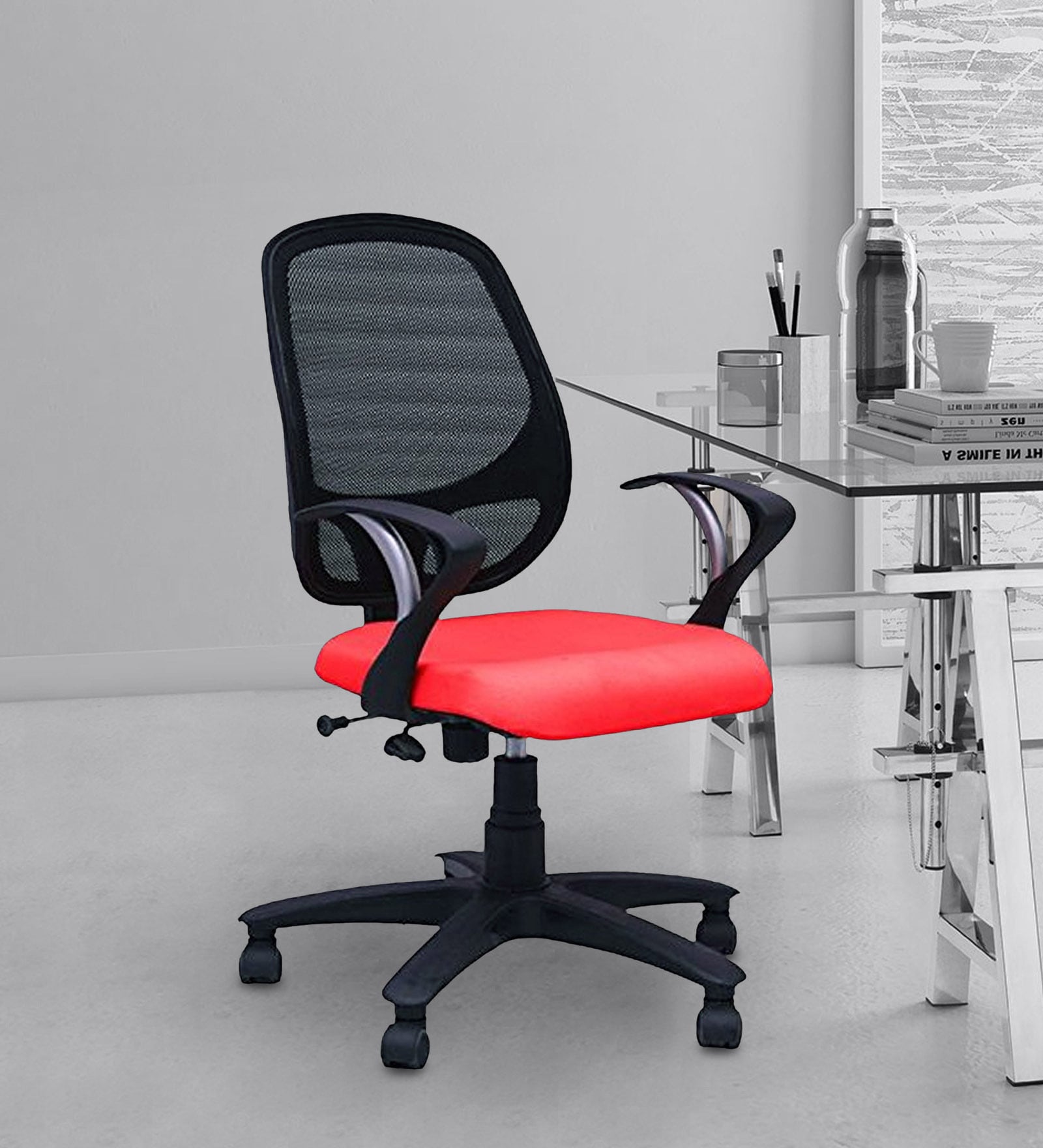 Wrath Ergonomic Chair in Red Colour