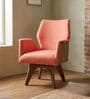 Wrap Raffia Fabric Lounge Chair in Red Color