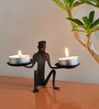Black Wrought Iron Tea Light Holder