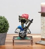 Wrought Iron Guitar Ganesha Figurines In Multicolour