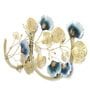 Amor Wrought Iron Grey And Golden Floral Wall Art