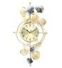 Grey & Gold Wrought Iron Traditional Wall Clock